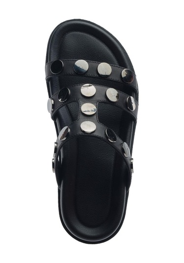 Greyder 34512 Siyah Hakiki Deri Kadın Terlik-815 Siyah