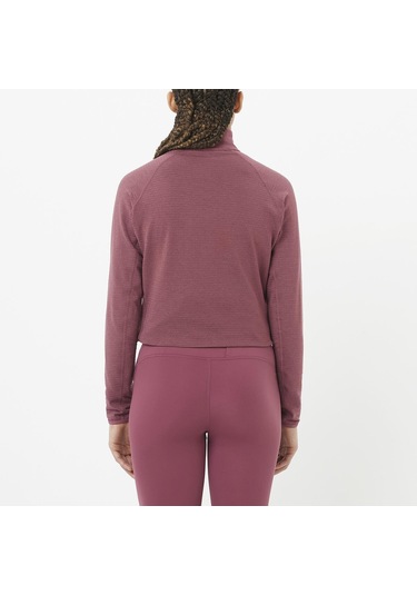 Salomon Essentıal Lıghtwarm Kadın Tam Fermuar Polar Nocturne Lc2647700 Pembe