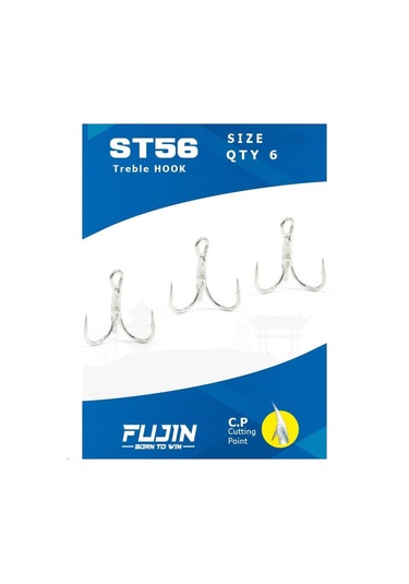Fujin St56 Üçlü Maket Balık Iğnesi Nickel Ülü Kanca