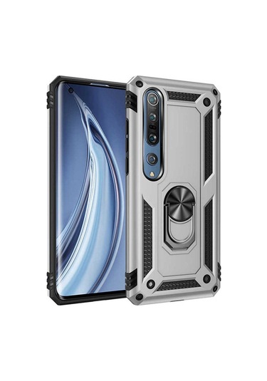 Xiaomi Mi Note 10 Lite Kılıf Zore Vega Kapak Gri