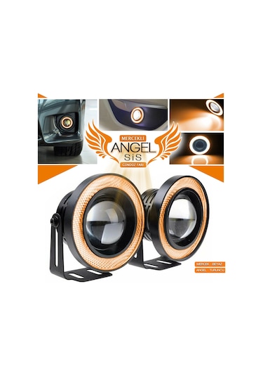 Angel Sis Farı 89 Mm Beyaz Universal Mercekli Sis 89 Mm - Turuncu