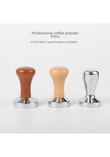Teltree Kahve Tamamlama Aleti: Ahşap Kollü Metal Pres 51mm, Kaliteli Malzeme İle Dayanıklı, Profesyonel Kahve Hazırlama Gereci Diğer