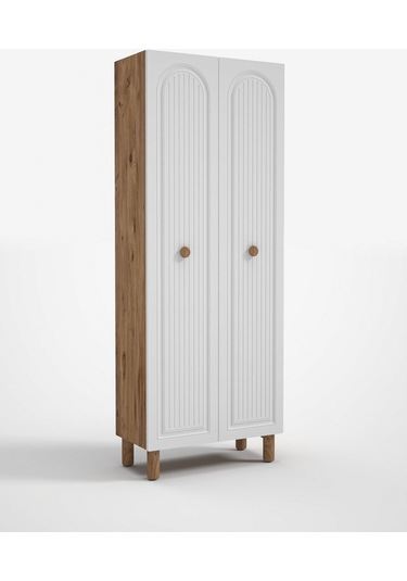 Bohem 2 Kapaklı Gardırop Mdf Kapak Ceviz
