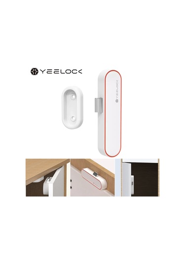 Singree Yeelock Akıllı Çekmece Kilit E - Bt 5.1 Uyumlu, Anahtarsız, Çocuk Güvenliği, Uygulama Yönetimi, Beyaz Aa Pil Dahil