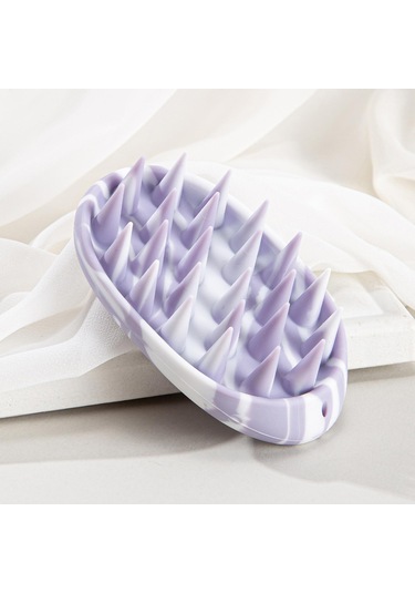 Suntek Saç Derisi Masaj Aleti Yıkama Bakım Fırçası Ev Banyo Açık Menekşe