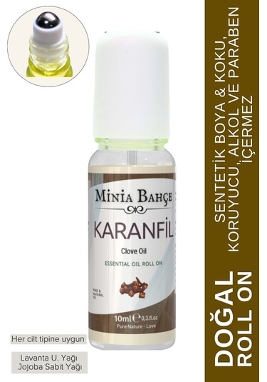 Doğal Roll On, Karanfil Uçucu Yağı, Jojoba Yağı. 10ml