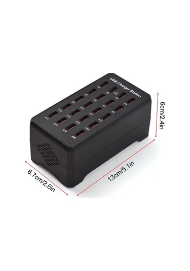 Fortunelane 20 Portlu Usb Şarj Cihazı 100w Hızlı Çoklu Cihaz Şarj Edici Avrupa Standartı 5v 2.4a