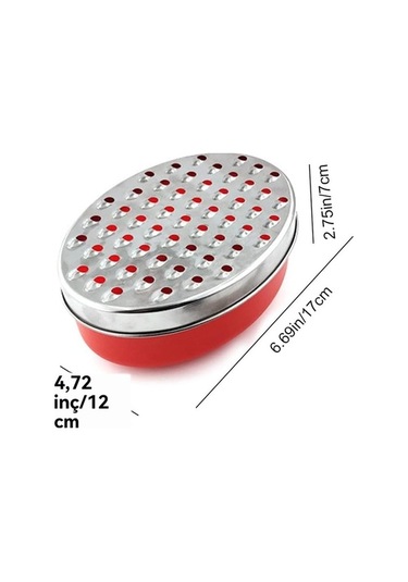 Createtech Peynir Rendesi 2 Taraflı Sebze Dilimleyici - Paslanmaz Çelik Gri - Turuncu