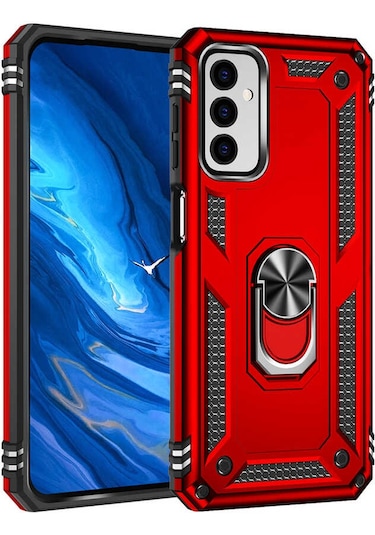 Samsung Uyumlu Galaxy M23 Kılıf Zore Vega Kapak Kırmızı