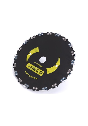 Maiyame Yüksek Karbon Çelik Kesici Blat - 230mm/9 İnç, 25mm Çap, Ot, Çalı, Bambu Kesimi İçin Makineler İçin Değiştirme Parçası