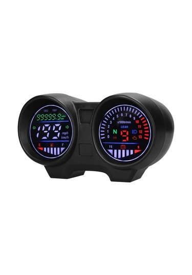 Pazly Led Motosiklet Hız Göstergesi Ve Kilometre Sayacı 13000rpm Model Lmk00057 Siyah