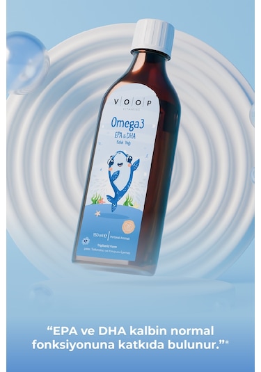 Voop Portakal Aromalı Omega 3 Balık Yağı Şurup 150 ML