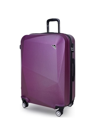 Novahub Elmas Model Mor Renk Büyük Boy Valiz Bavul Mor