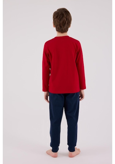 U.s. Polo Assn. Erkek Çocuk Uzun Kol Pijama Takım Kırmızı-1816 Kırmızı