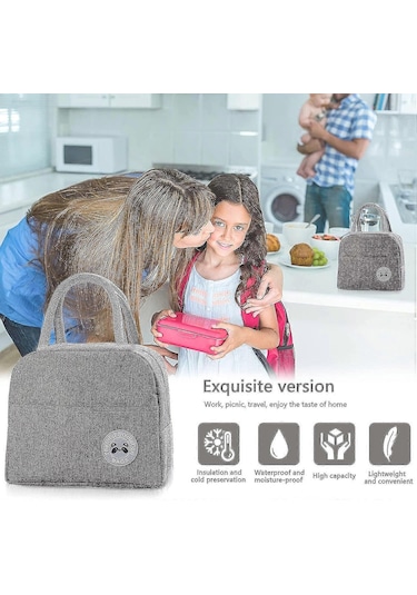 Yalıtımlı Öğle Yemeği Çantası, Taşınabilir Öğle Yemeği Çantası, Ofis, Okul, Seyahat, Kamp Yemeği İçin Su Geçirmez Öğle Yemeği Kutusu Çok Renkli