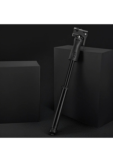 Yifomall Alüminyum Mini Ayaklı Pompa, 80psi Hızlı Şişirme, Taşınabilir Dış Mekan Bisiklet Top Lastik Şişirici, Gri-siyah Seçenekli