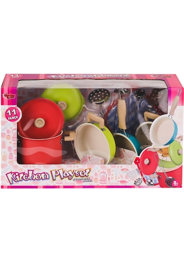 Atf-3815-7a Renkli Emaye Tencere Tava Seti 11 Parça -vardem Oyuncak