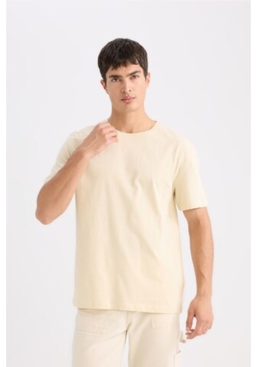 DeFacto New Regular Fit Bisiklet Yaka Basic Düz Kısa Kollu Tişört E1091AXNSER135 Ekru DeFacto New Regular Fit Bisiklet Yaka Basic Düz Kısa Kollu Tişört E1091AXNSER135 Ekru