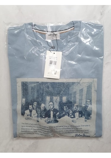 Retroworld Erkek Sweat Mavi