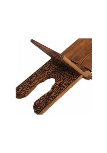 Rahle Ahşap Yakma Desenli Rahle 45 Cm