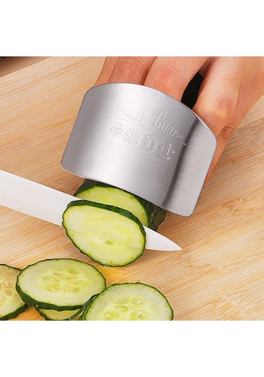 Cbtx Yaratıcı Mutfak Gerekli Gıda Sebze Kesme Paslanmaz Çelik El Parmak Koruma Koruyucusu Gümüş