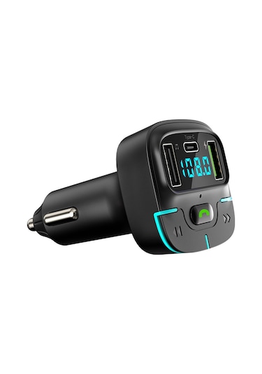 Araba Bluetooth Mp3 Çalar Ortam Işığı Şarj Cihazı Siyah