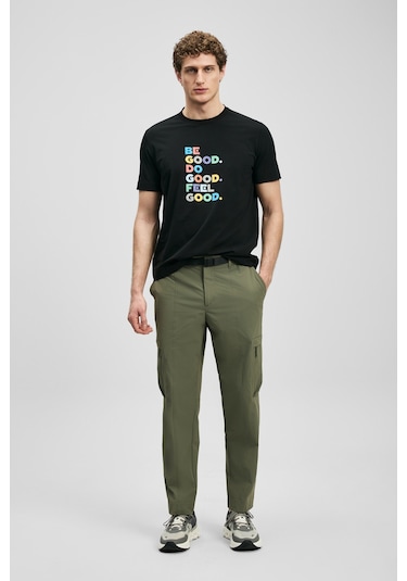 Lufian Good Modern Grafik T- Shirt Siyah Siyah 111020290100100