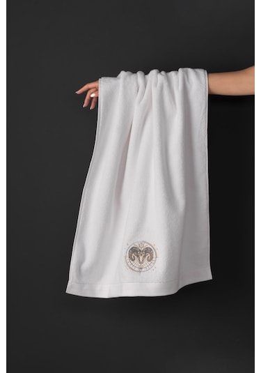 Varol %100 Microcotton Üst Kalite Havlu Seti Burç Nakışlı Oğlak-standart Oğlak Diğer