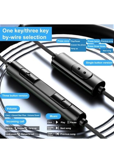 Bilgisayarlar Dizüstü Bilgisayarlar Telefonlar İçin Gürültü Önleyici Mikrofonlu Kulak İçi 3.5 MM Kulaklık