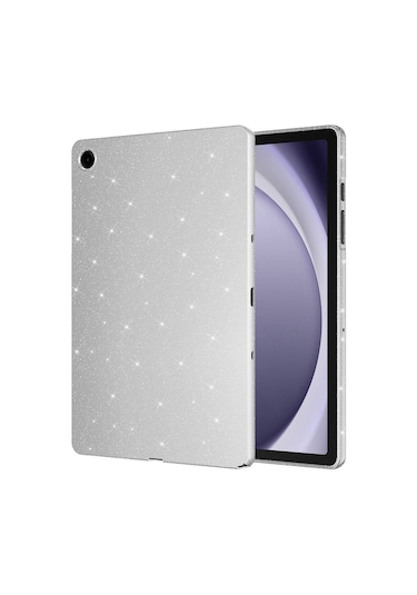 More Tr Galaxy Tab S9 Fe Simli Parlak Görünümlü Uyumlu Tablet Koton Kılıf-gümüş Tablet Kılıfı