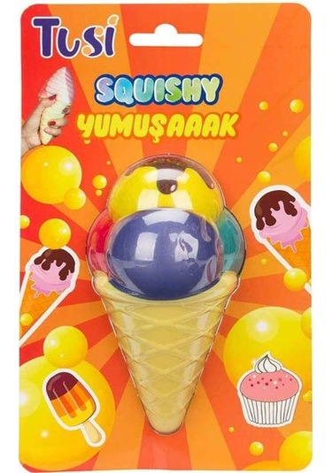 Squishy Top Dondurma: Slow Rising Stres Topu Büyük Boy Yumuşacık Figür Meyve
