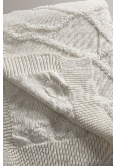 Espuma De Mar Krem Çift Kişilik Battaniye 200x220 37125 Krem