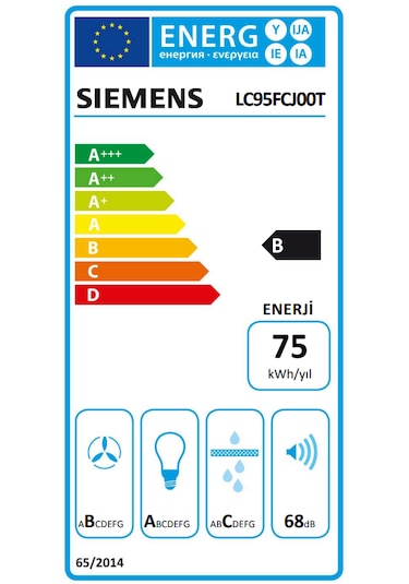 Siemens LC95FCJ00T Duvar Tipi Davlumbaz 90 CM