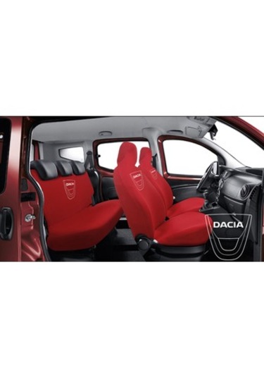 Oto Koltuk Kılıfı Ön Arka Set Gri Dacia Kırmızı
