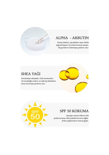 Vitanova Leke Karşıtı Yüksek Koruyucu Güneş Kremi SPF50+ 50 ML﻿