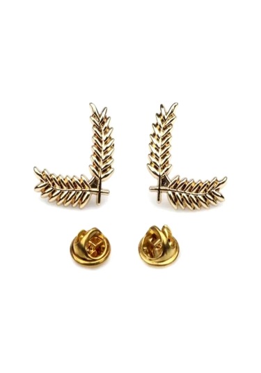 Olfil Dikenli Angutlar Minimalist Tarz Broş-mini Yapraklar 2 Adet Dal İnce Tasarım Minimalist 272619443 Altın Rengi