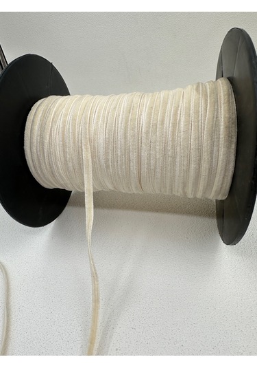 5 Mm Pamuk Kadife Şerit-5 Metre-ekru