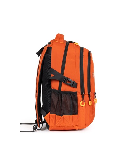 Fermuarlı Geniş Bölmeli Spor & Okul Sırt Çantası Hafif, Ergonomik Ve Dayanıklı Tasarım - Turuncu Turuncu