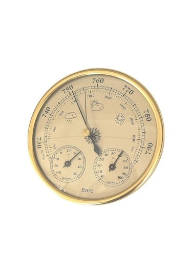 Pazly Ve Termometre Ölçer Nem Mekan Kullanımı Jms İçin İç Higrometre Hassas Dış Barometre Arada 3'ü 1 Oj