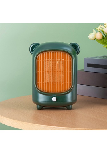 Symbee Yeşil Mini Ofis/ev Isıtıcı - 500w Hızlı Isı, Sessiz Çalışma, Ateş Engelleme Abs Kasa, Avrupa Standartı Filtre