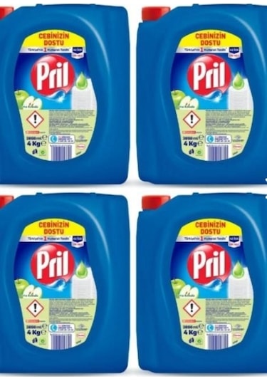 Pril Sıvı Bulaşık Deterjanı  Elma 4 x 4 KG