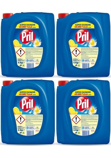 Pril Sıvı Bulaşık Deterjanı Limon 4 x 4 KG