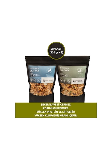 Nutaso Pecan Granola 320 G + Coco Granola 320 G