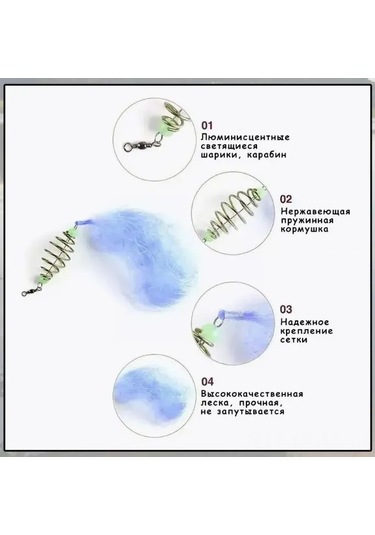 Qingmipy Balık Tutma Ağı Seti - 5 Gözlü Balık Avı Aksesuarı