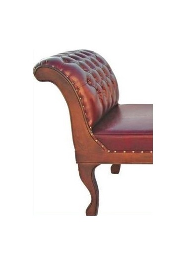 Uzanma ve Çalışma Koltuk Kayın aslan ayak iskelet Suni deri kapitone  Parlak ceviz Lüks kalite El Yapım