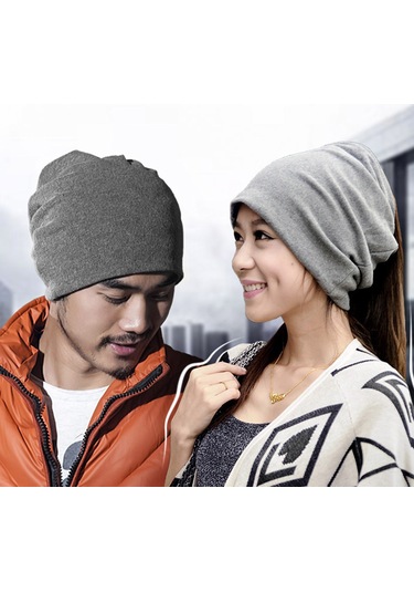 Geeksen Kollektif Kullanıma Uygun Poliester-spandeks Elastik Bere - Maske, Boyunluk Ve Bere Olarak Kullanılabilir, 56-60 Cm, Açık Gri Açık Gri