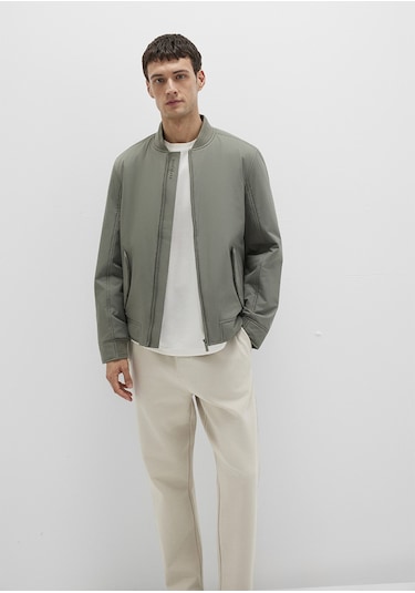 Mavi - Yeşil Bomber Ceket 0110616-85485 Yeşil