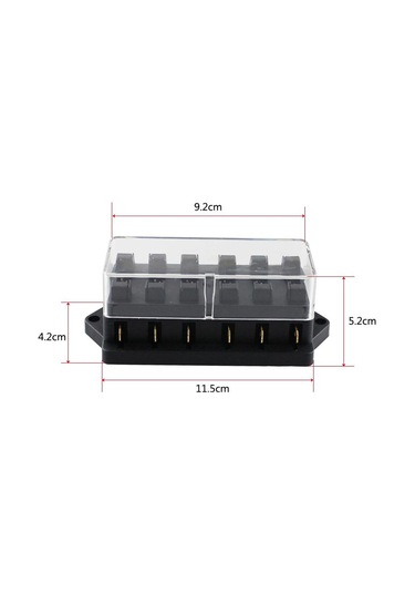 6 Yollu Sigorta Tutucu Kutusu Araba Araç Otomotiv Devre Blade Sigorta Bloğu, 6 Standart Sigortalı