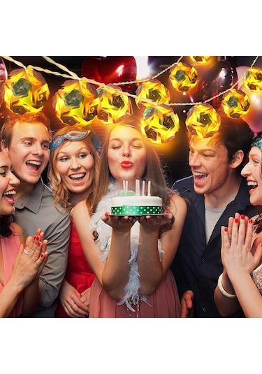 Çok Renkli 40 Led Sihirli Top Işıklar Çelenk Peri Dize Işıklar Lazer Topu Dazzle Lamba Ev Partisi Kapalı Yatak Odası Dekorasyon Noel 3m 20led-usb Çok Renkli