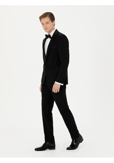 Cacharel Siyah Slim Fit Smokin